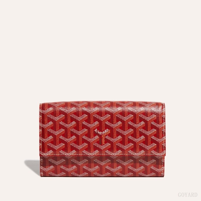 Red Goyard Varenne Continental Wallet | XTAK2635