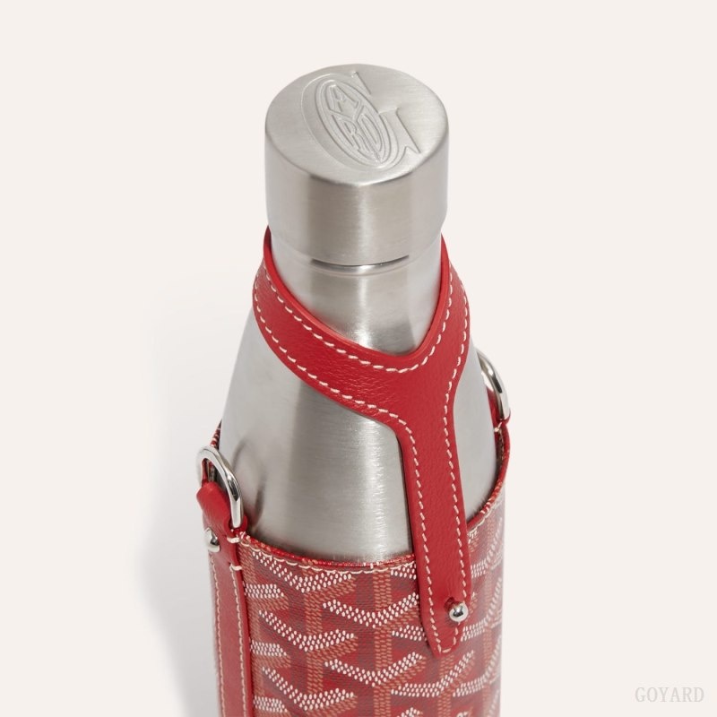 Red Goyard Yonne MM Case & Flask | CSDX8241