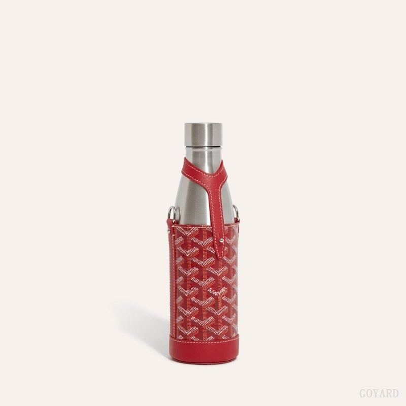 Red Goyard Yonne MM Case & Flask | CSDX8241