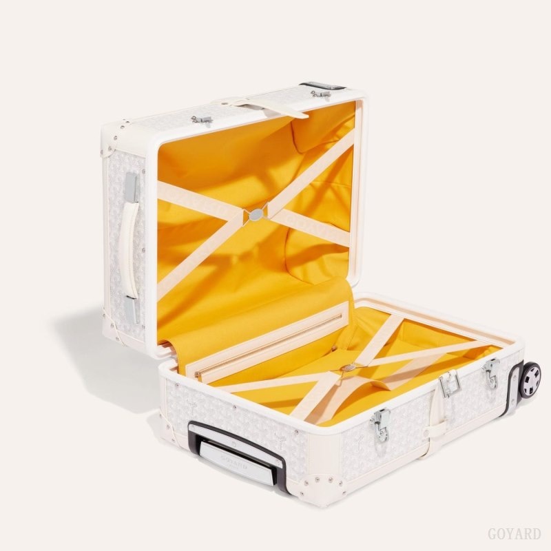 White Goyard BOURGET PM TROLLEY CASE | EUGL4172