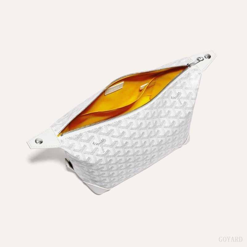 White Goyard Bowling 25 Toiletry Bag | IJSC1517