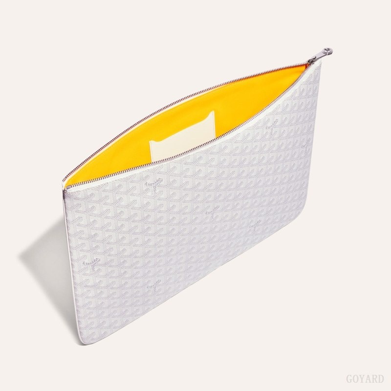 White Goyard SENAT GM DOCUMENT CASE | HGHJ8945