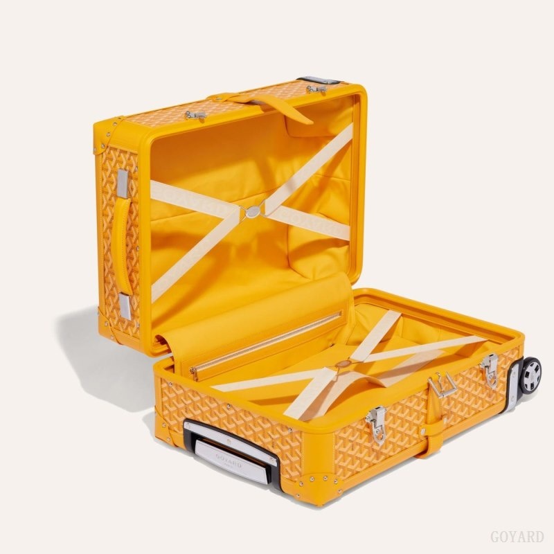 Yellow Goyard BOURGET PM TROLLEY CASE | INEI1895