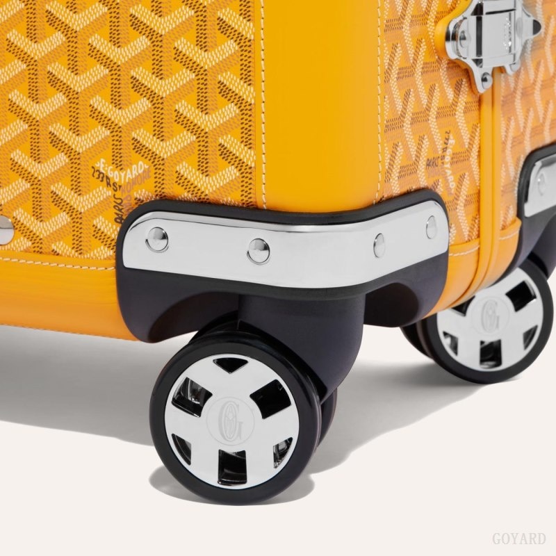 Yellow Goyard BOURGET PM TROLLEY CASE | INEI1895