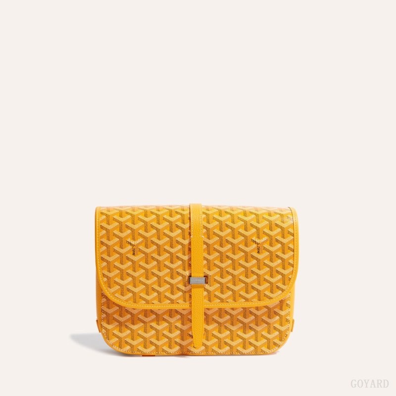 Yellow Goyard Belvedere MM Bag | GULV9030