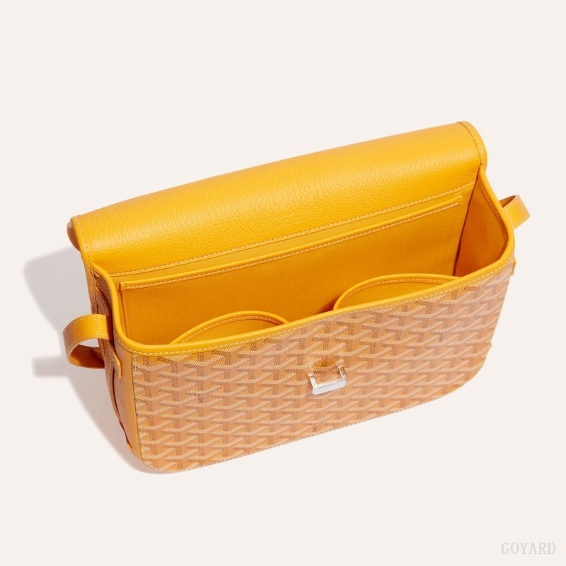 Yellow Goyard Belvedere MM Bag | GULV9030