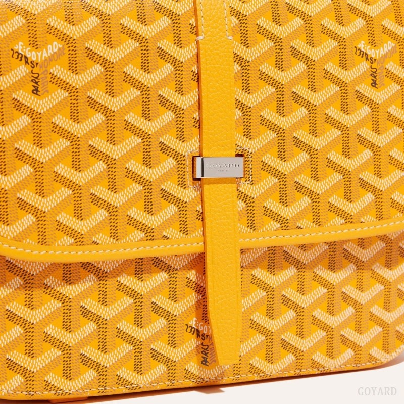 Yellow Goyard Belvedere MM Bag | GULV9030