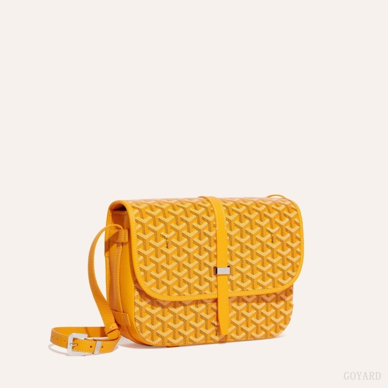 Yellow Goyard Belvedere MM Bag | GULV9030